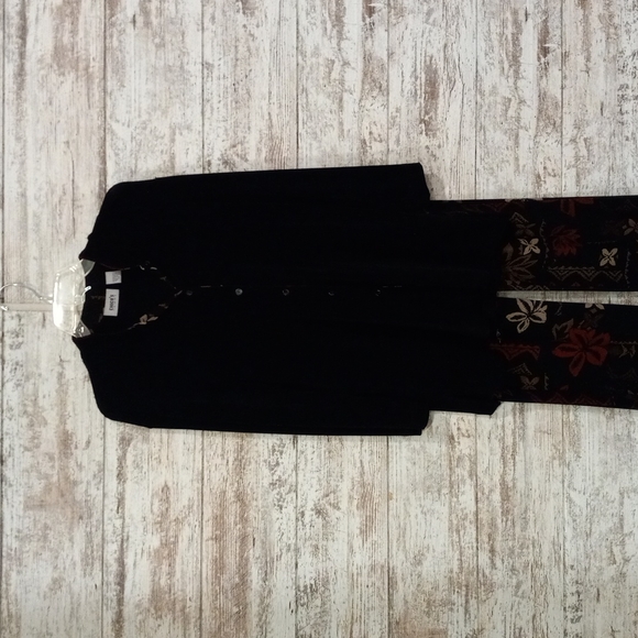 Black/floral 2 pc. pants set - Picture 1 of 1